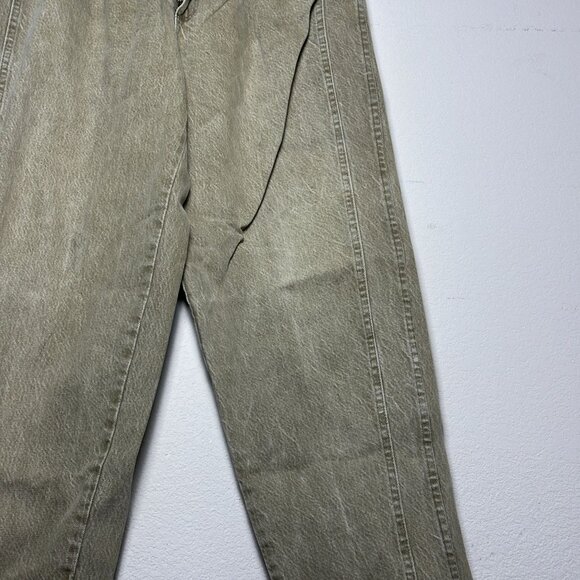 VTG 90s Blues Ally Straight Fit Denim Jean Pant Men 34x32 Beige Streetwear Brown - Picture 10 of 12